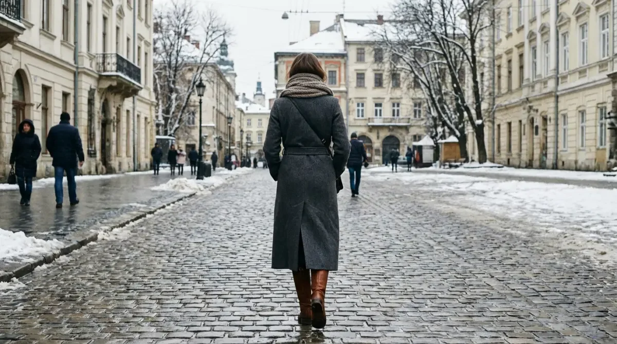 jak założyć szalik do płaszcza